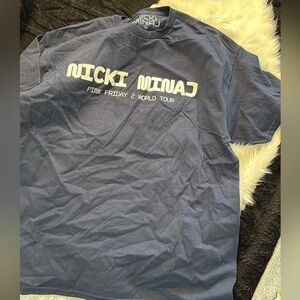 Nicki Minaj Tour Blue Graphic T-Shirt